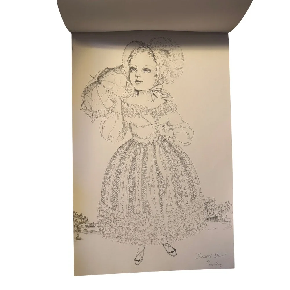 Red Farm Studio American Heritage Dolls Coloring Book Historic Fashion 6 Pages